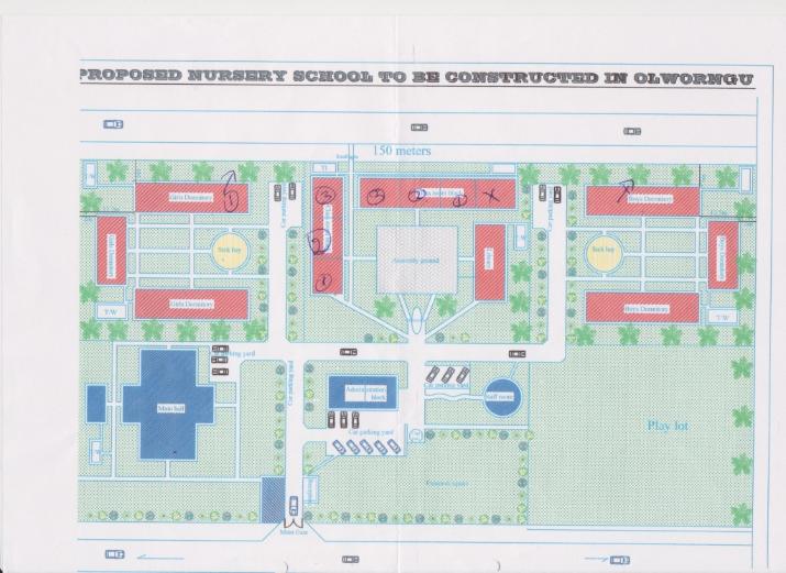 Grundrissplan des geplanten Kindergarten-Komplexes