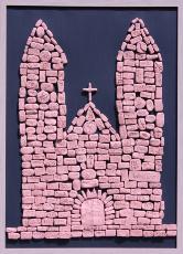 St. Stephanuskirche aus kleinen Tontäfelchen - Gemeinschaftsarbeit zur 125 Jahrfeier der kfd Hirdorf 2013